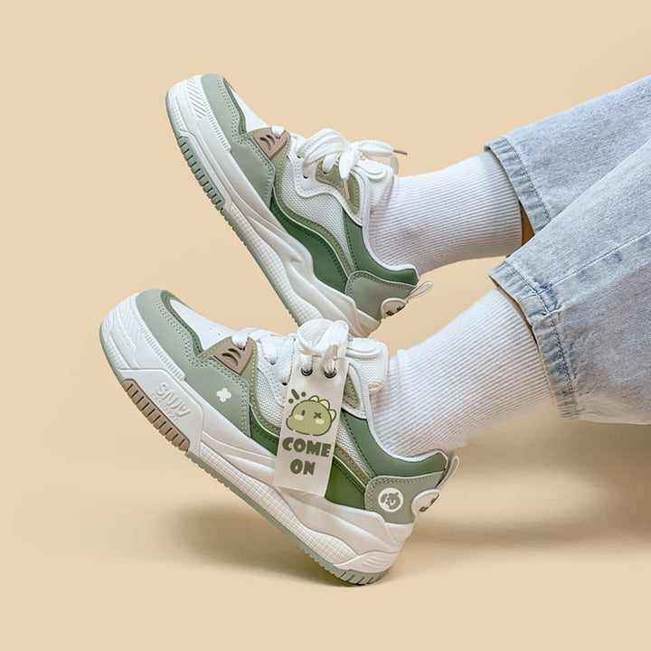 Kawaii Green Dinosaur Sneakers - Juneptune