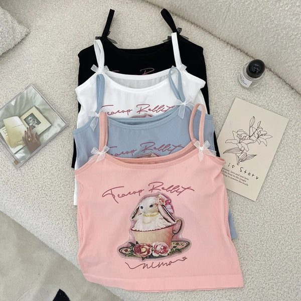 Kawaii Bunny Print Cami Top