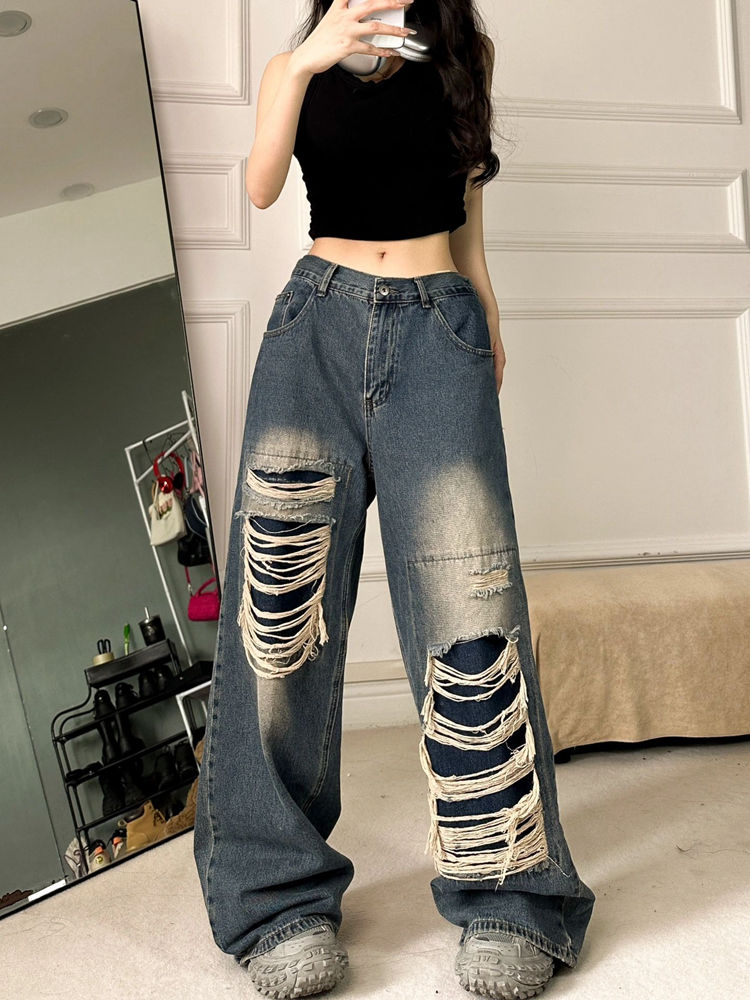 Retro Ripped Jeans – Juneptune