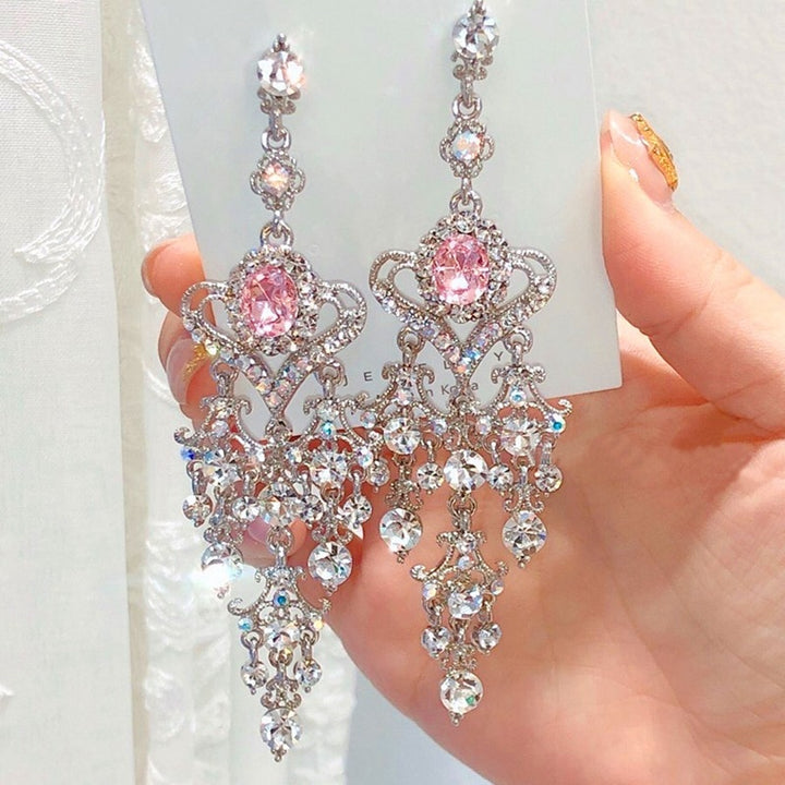 Y2K Korean Inspired Pink Earrings - Juneptune