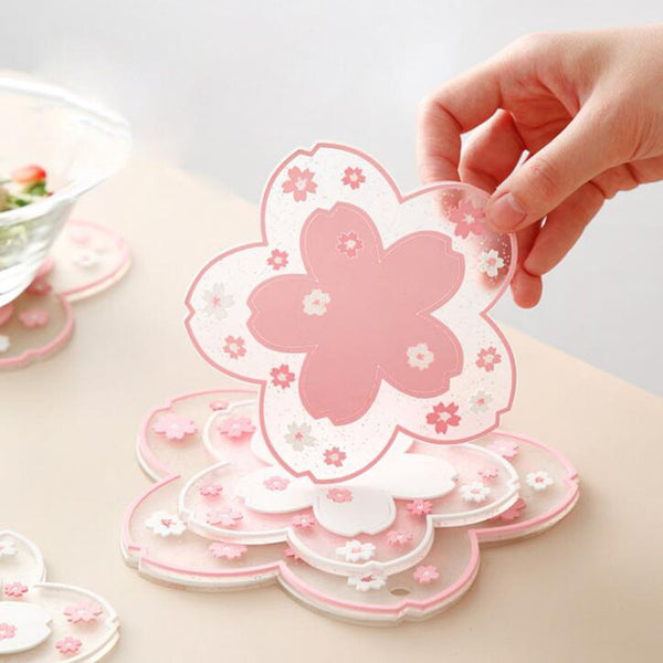 Kawaii Sakura Cherry Blossom Coaster - Juneptune