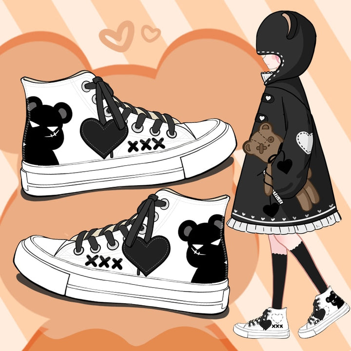 Gothic Bear High Top Shoes - Juneptune