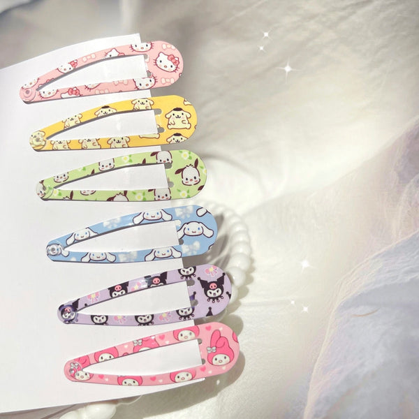 Kawaii Sanrio Colorful Hair Clips - Juneptune