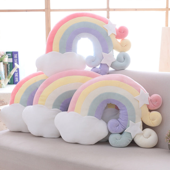 Pastel Candy Rainbow Sky Pillows - Juneptune