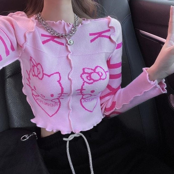 Sanrio Hello Kitty Knitted Sweater - Juneptune