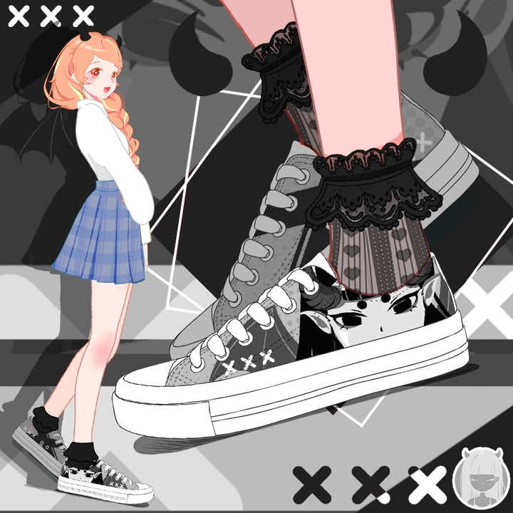 Devil Anime Girl Low Top Shoes - Juneptune