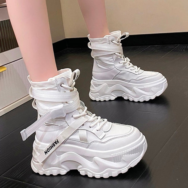 Y2K Chunky Platform Long Sneakers - Juneptune