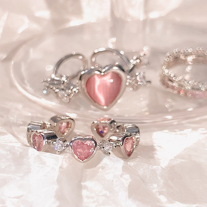 Princess Pink Adjustable Rings – Juneptune