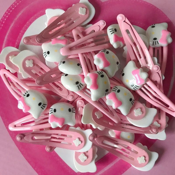 Sanrio Hello Kitty Pink Hair Clips - Juneptune