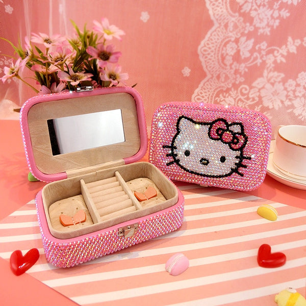 Sanrio Hello Kitty Rhinestone Jewelry Box - Juneptune