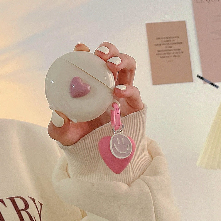 Cute Aesthetic Pink Heart Huawei Freebuds Case - Juneptune