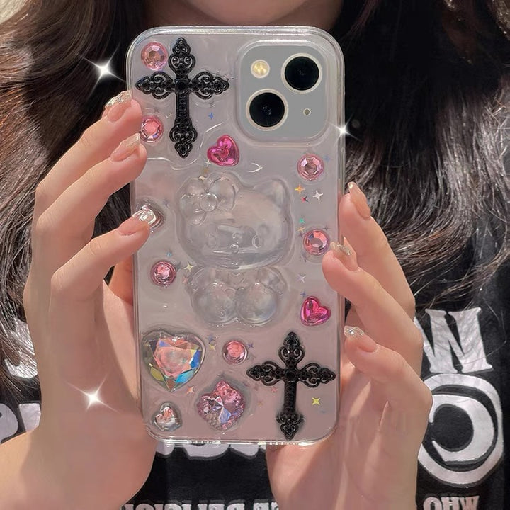 Sanrio Hello Kitty Rhinestones iPhone Case - Juneptune