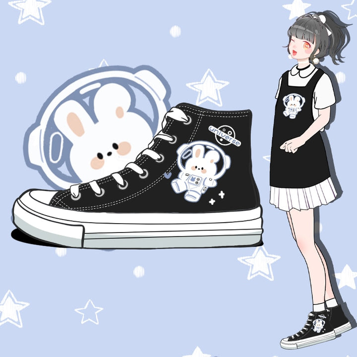 Kawaii Bunny High Top Shoes - Juneptune