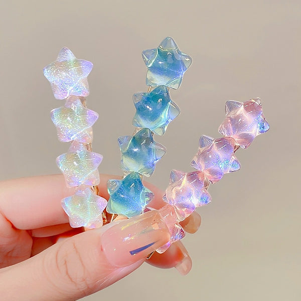 Gradient Star Hair Clips