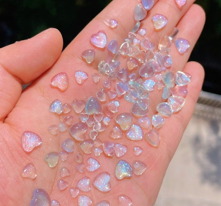 Crystal Heart DIY Nail Beads - Juneptune