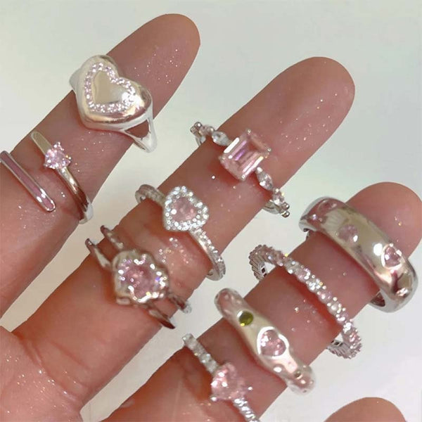 Kawaii Pink Rings - Juneptune