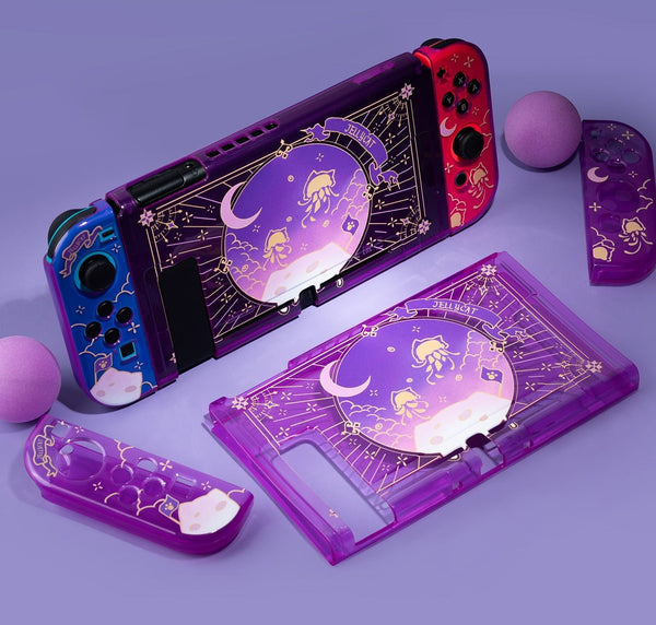 Kawaii Purple Jellyfish Nintendo Switch - Juneptune