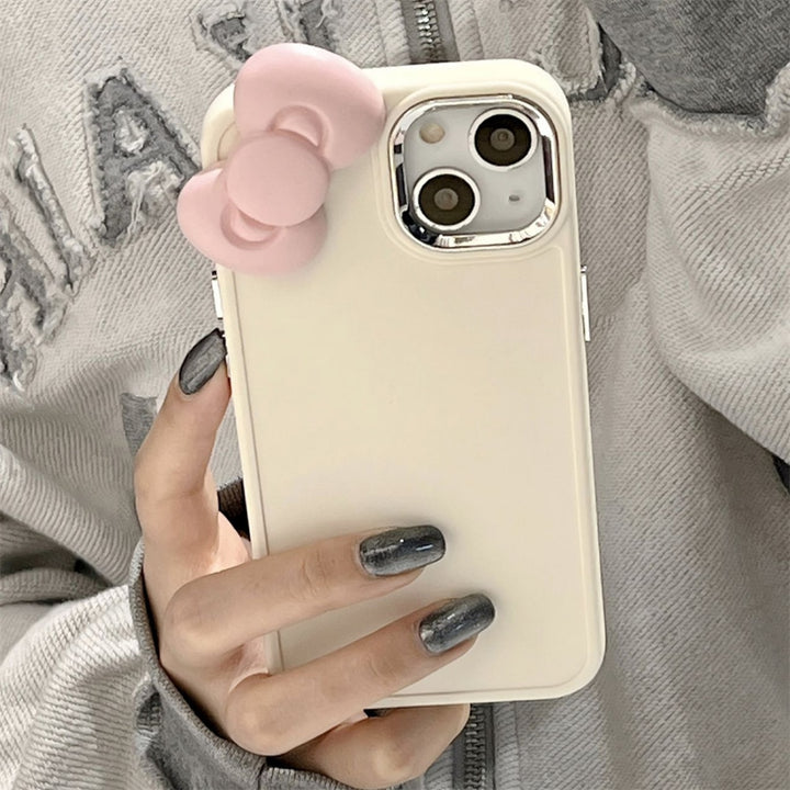 Kawaii Pink Bowknot iPhone Case - Juneptune