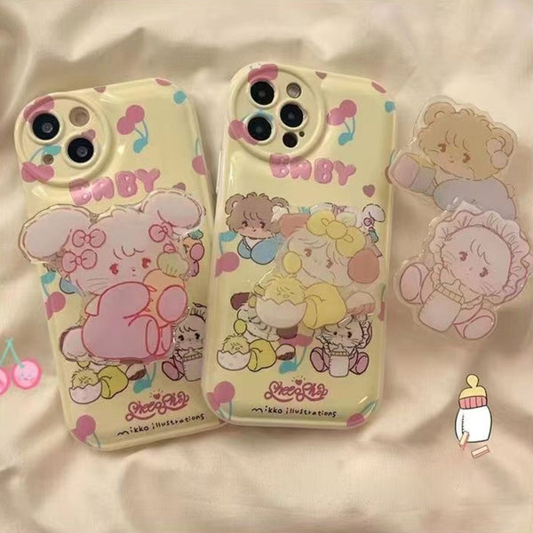 Kawaii Colorful Silicone iPhone Case With Grip - Juneptune