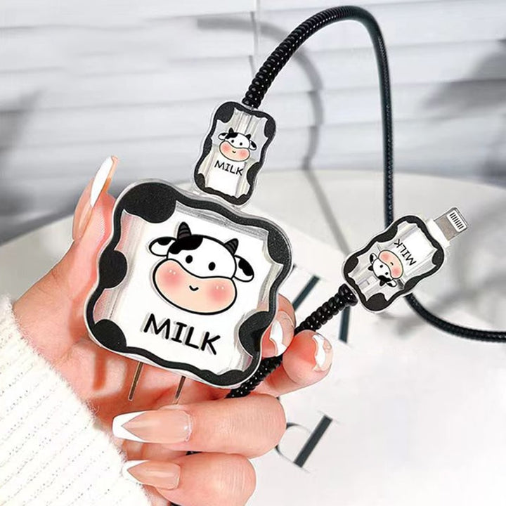 Cute Cow Cable Protector For iPhone - Juneptune