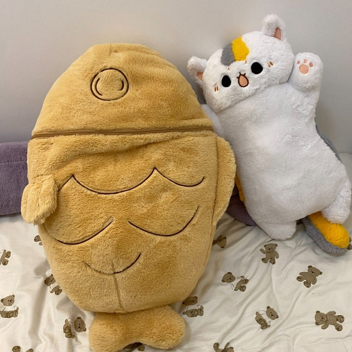 Kawaii Taiyaki Cat Plush Toy - Juneptune