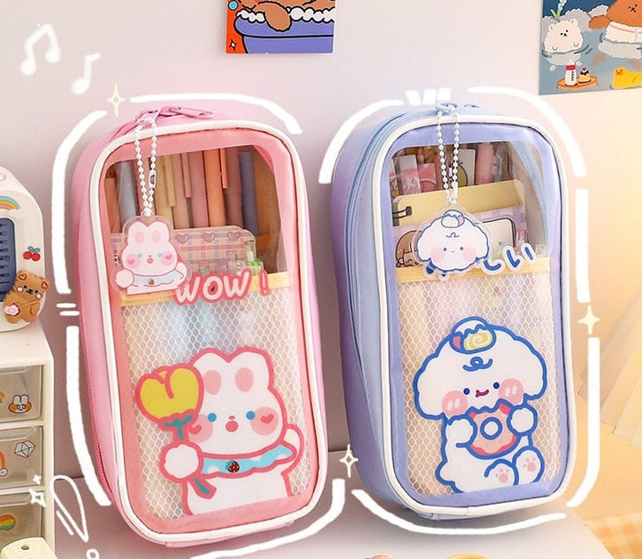 Kawaii Transparent Pencil Case - Juneptune