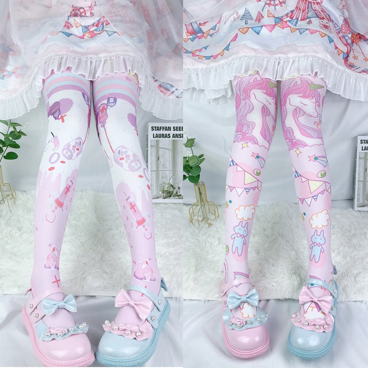 Kawaii Sweet Lolita Thigh Stockings - Juneptune