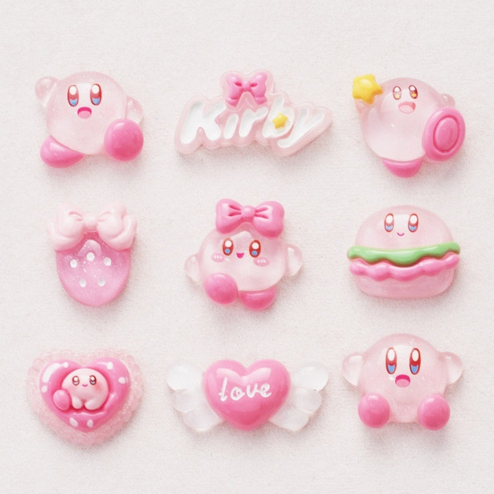 Kawaii Kirby DIY Nail Charms - Juneptune