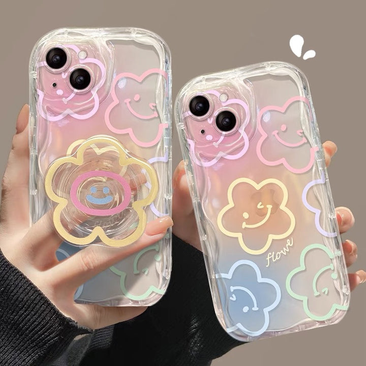 Aesthetic Pastel Flower Samsung Phone Case With Grip - Juneptune