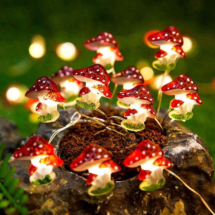 Cottagecore Mushroom String Led Lights - Juneptune
