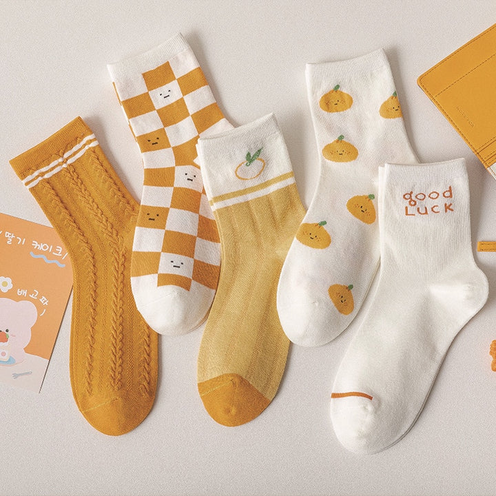 Kawaii Fruit Cotton Socks - Juneptune