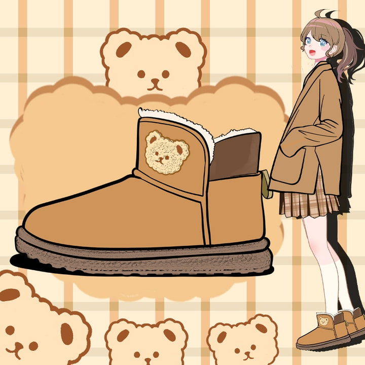 Kawaii Bear Ankle Boots - Juneptune