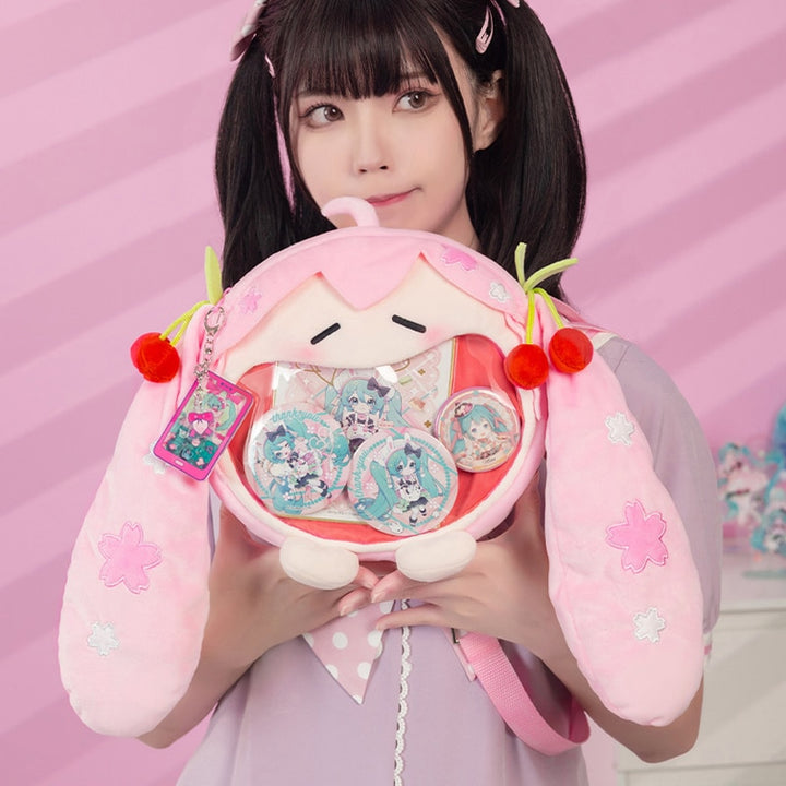 Cherry Blossom Hatsune Miku Plush Backpack - Juneptune