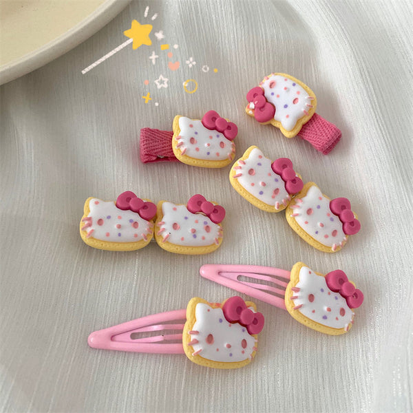 Hello Kitty Cookie Hair Clips