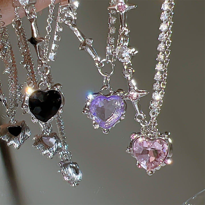 Y2K Dreamy Fairy Heart Necklace - Juneptune