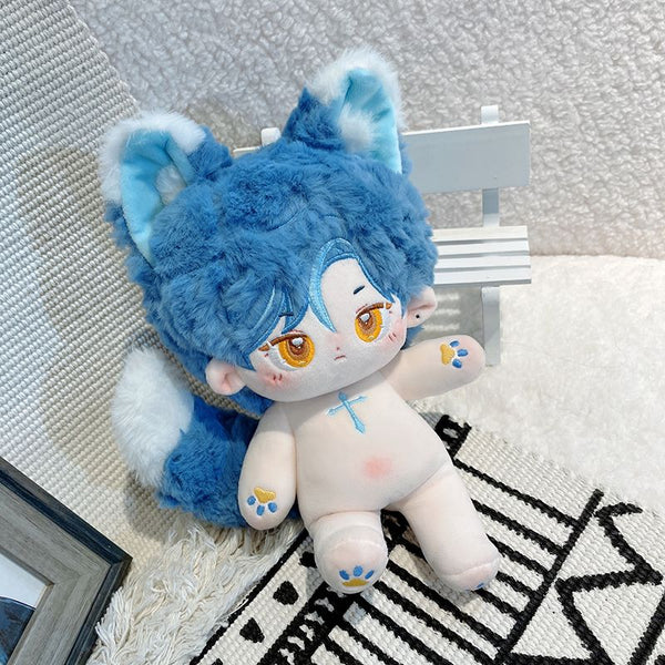 Cute Blue Wolf 20cm Plush Doll - Juneptune