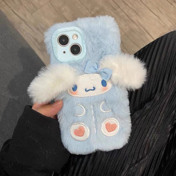 Sanrio My Melody & Cinnamoroll Fluffy iPhone Case - Juneptune