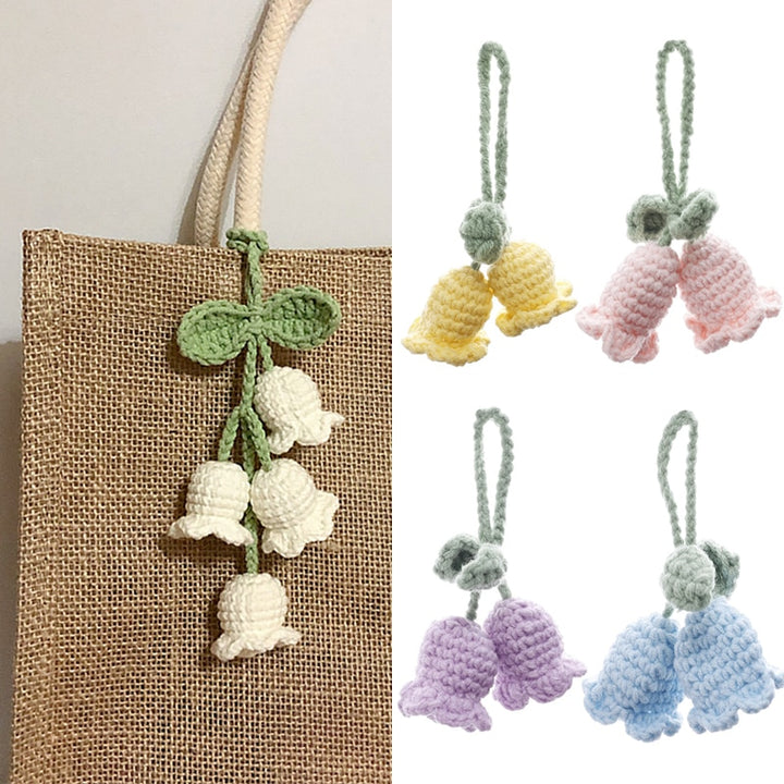 Aesthetic Knitted Flower Keychain - Juneptune
