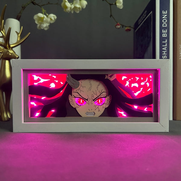 Kimetsu No Yaiba Nezuko Anime 3D DIY Light Box Lamp - Juneptune