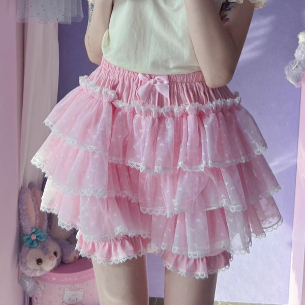 Kawaii Lolita Pumpkin Ruffles Pants - Juneptune