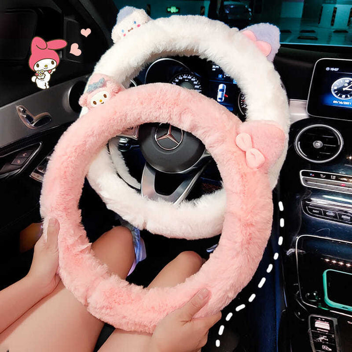 Sanrio My Melody & Cinnamoroll Car Steering Wheel Cover - Juneptune