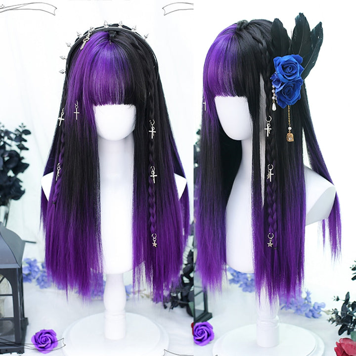Kawaii Lolita Purple Cosplay Synthetic Wig - Juneptune