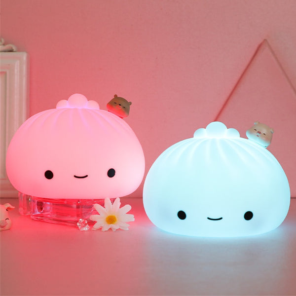 Kawaii Colorful Dumpling Bun LED Night Light Lamp - Juneptune