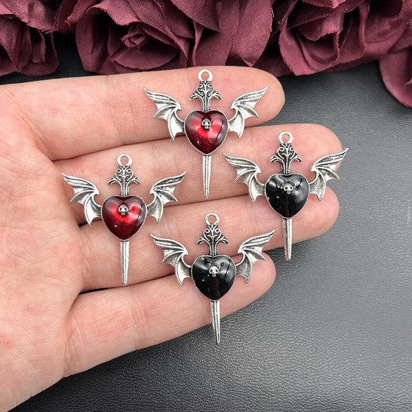 5pcs Goth Skull DIY Charms - Juneptune