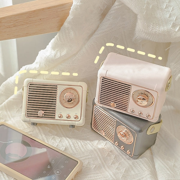 Aesthetic Retro Mini Bluetooth Speaker Radio - Juneptune